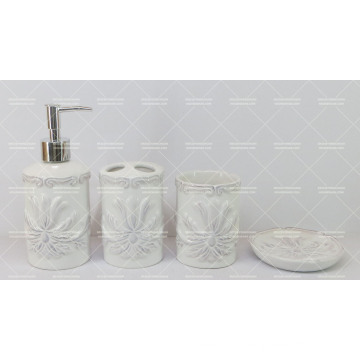 Conjunto de banheiro decorativo flor